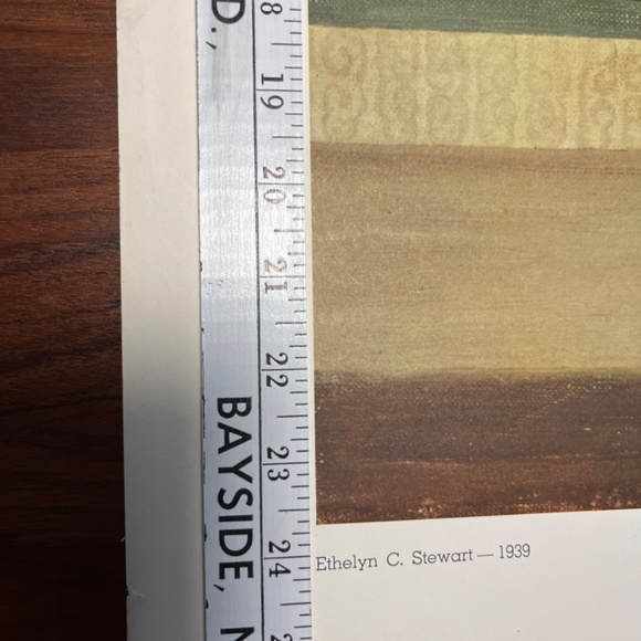 Vintage Large Lithograph Ethelyn C Stewart 1939 Masters 28x22 Art Autumn Summer - Picture 14 of 17